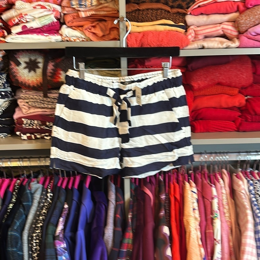 Loft size XXS (fits like XS) 5” blue and white striped shorts​